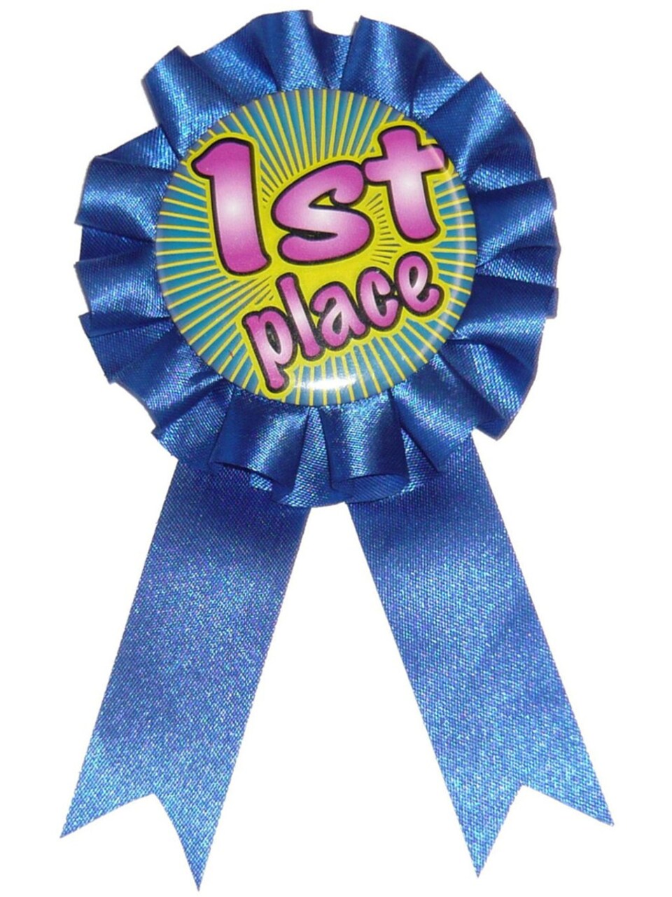 1st Place Prize Award Winner Blue Ribbon Necklace Medallion Costume Accessory